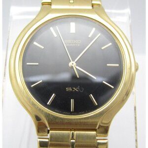 1992 Vtg Seiko SX 3M Quartz WR Analog 34mm Round Watch (H742) "New Battery"